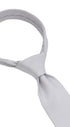 Seidenfalter Festliche Micro Krawatte - 7 cm - gebundener Knoten nur zur Veranschaulichung (ist nicht vorgebunden, wie beispielsweise die Zip Krawatte) - Hellgrau