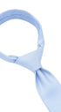 Seidenfalter Basic Picoté Krawatte - 6 cm - gebundener Knoten nur zur Veranschaulichung (ist nicht vorgebunden, wie beispielsweise die Zip Krawatte) - Hellblau