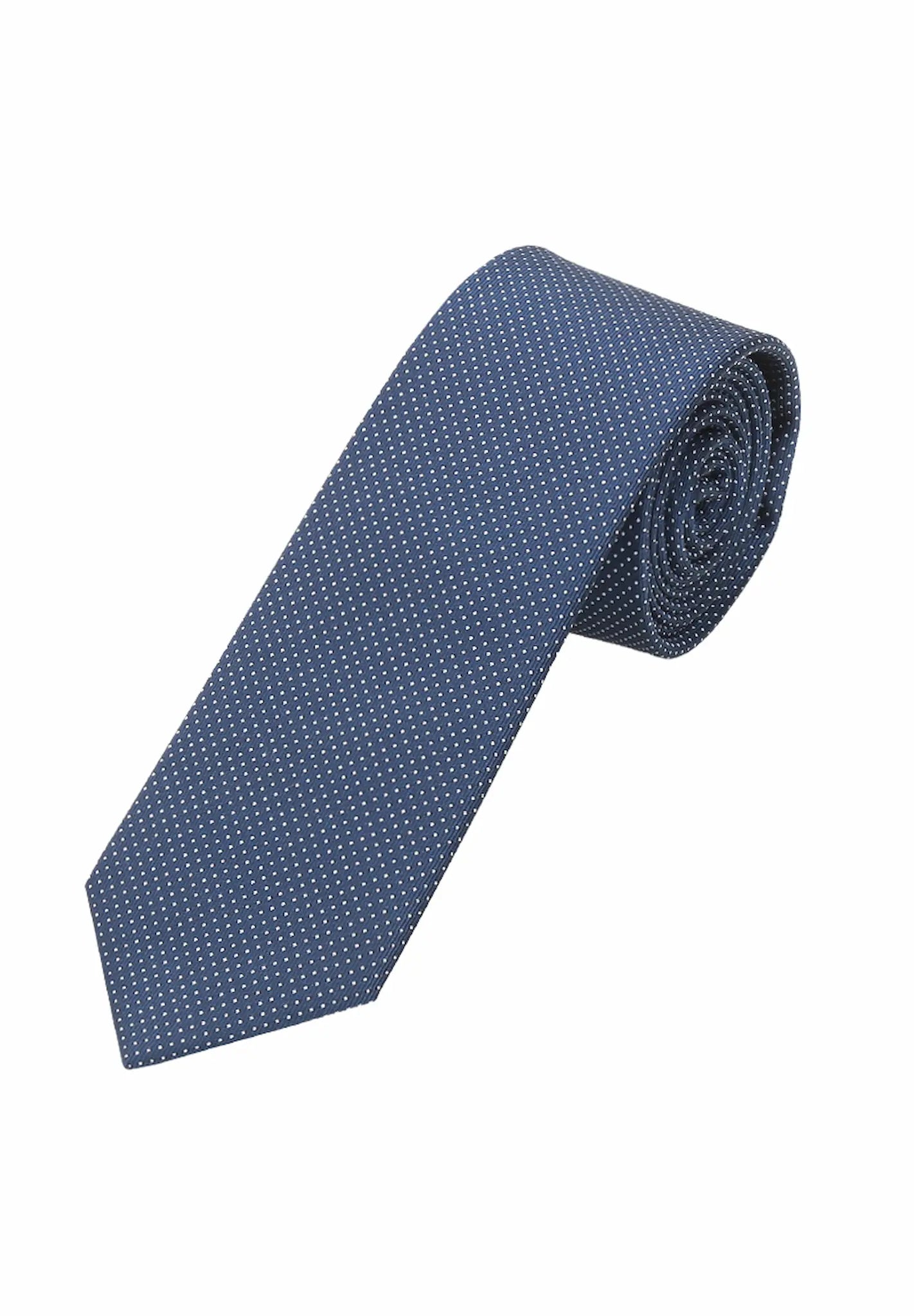 Basic Picoté Krawatte - 6 cm - Dunkelblau