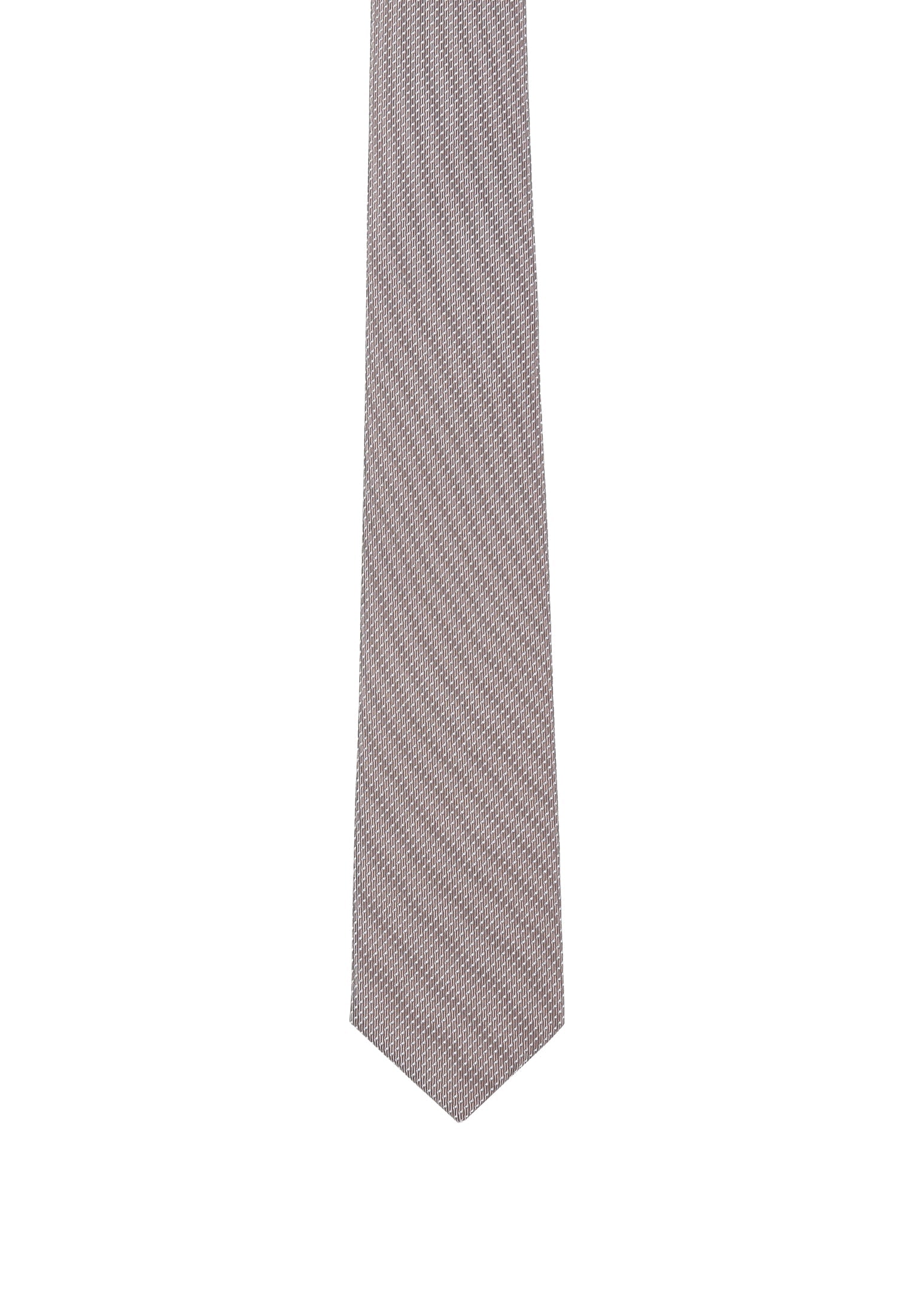 Seidenfalter Basic Picoté Krawatte - 6 cm - Vorderseite der Krawatte - Beige