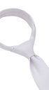 Seidenfalter Basic Picoté Krawatte - 6 cm - gebundener Knoten nur zur Veranschaulichung (ist nicht vorgebunden, wie beispielsweise die Zip Krawatte) - Weiß