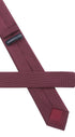 Seidenfalter Basic Picoté Krawatte - 6 cm - Rückseite der Krawatte - Wein