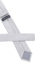 Seidenfalter Basic Picoté Krawatte - 6 cm - Rückseite der Krawatte - Hellgrau