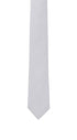 Seidenfalter Basic Picoté Krawatte - 6 cm - Vorderseite der Krawatte - Hellgrau