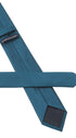 Seidenfalter Basic Uni Krawatte - 6 cm - Rückseite der Krawatte - Petrol