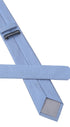 Seidenfalter Basic Uni Krawatte - 6 cm - Rückseite der Krawatte - Hellblau