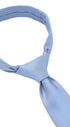 Seidenfalter Basic Uni Krawatte - 6 cm - gebundener Knoten nur zur Veranschaulichung (ist nicht vorgebunden, wie beispielsweise die Zip Krawatte) - Hellblau