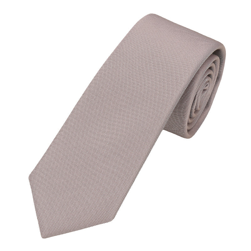 Seidenfalter Basic Uni Krawatte - 6 cm - Design und Farbe der Krawatte - Beige