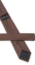 Seidenfalter Basic Uni Krawatte - 6 cm - Rückseite der Krawatte - Mittelbraun