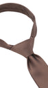 Seidenfalter Basic Uni Krawatte - 6 cm - gebundener Knoten nur zur Veranschaulichung (ist nicht vorgebunden, wie beispielsweise die Zip Krawatte) - Mittelbraun