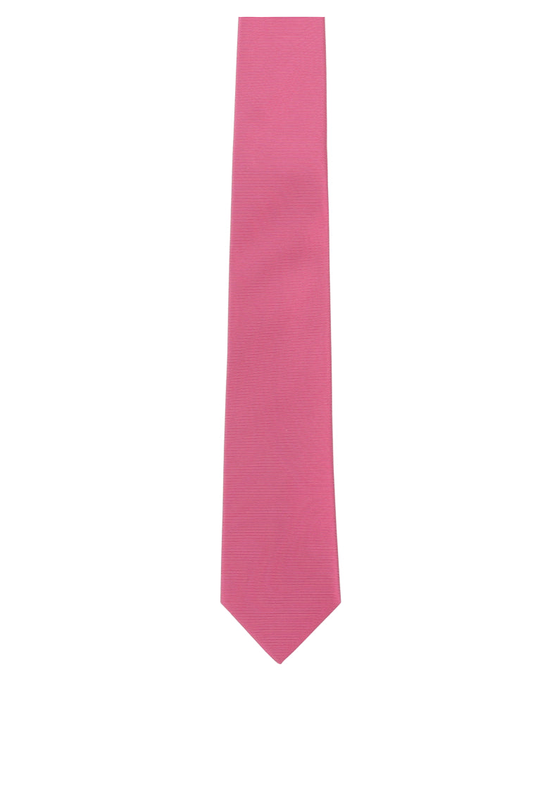 Seidenfalter Basic Uni Krawatte - 6 cm - Vorderseite der Krawatte - Koralle