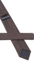 Seidenfalter Basic Uni Krawatte - 6 cm - Rückseite der Krawatte - Dunkelbraun