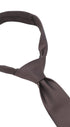 Seidenfalter Basic Uni Krawatte - 6 cm - gebundener Knoten nur zur Veranschaulichung (ist nicht vorgebunden, wie beispielsweise die Zip Krawatte) - Dunkelbraun