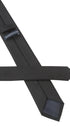 Seidenfalter Basic Uni Krawatte - 6 cm - Rückseite der Krawatte - Schwarz