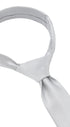 Seidenfalter Basic Uni Krawatte - 6 cm - gebundener Knoten nur zur Veranschaulichung (ist nicht vorgebunden, wie beispielsweise die Zip Krawatte) - Silber