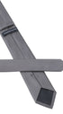 Seidenfalter Basic Uni Krawatte - 6 cm - Rückseite der Krawatte - Dunkelgrau
