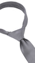 Seidenfalter Basic Uni Krawatte - 6 cm - gebundener Knoten nur zur Veranschaulichung (ist nicht vorgebunden, wie beispielsweise die Zip Krawatte) - Dunkelgrau