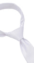 Seidenfalter Basic Uni Krawatte - 6 cm - gebundener Knoten nur zur Veranschaulichung (ist nicht vorgebunden, wie beispielsweise die Zip Krawatte) - Weiß