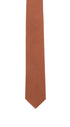 Seidenfalter Basic Uni Krawatte - 6 cm - Vorderseite der Krawatte - Cognac