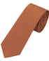 Seidenfalter Basic Uni Krawatte - 6 cm - Design und Farbe der Krawatte - Cognac