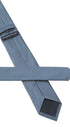 Seidenfalter Basic Uni Krawatte - 6 cm - Rückseite der Krawatte - Oceanblau