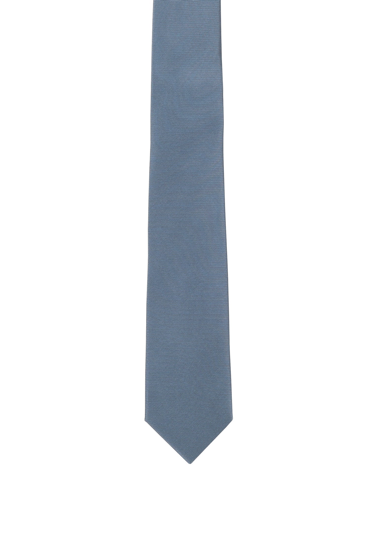 Seidenfalter Basic Uni Krawatte - 6 cm - Vorderseite der Krawatte - Oceanblau