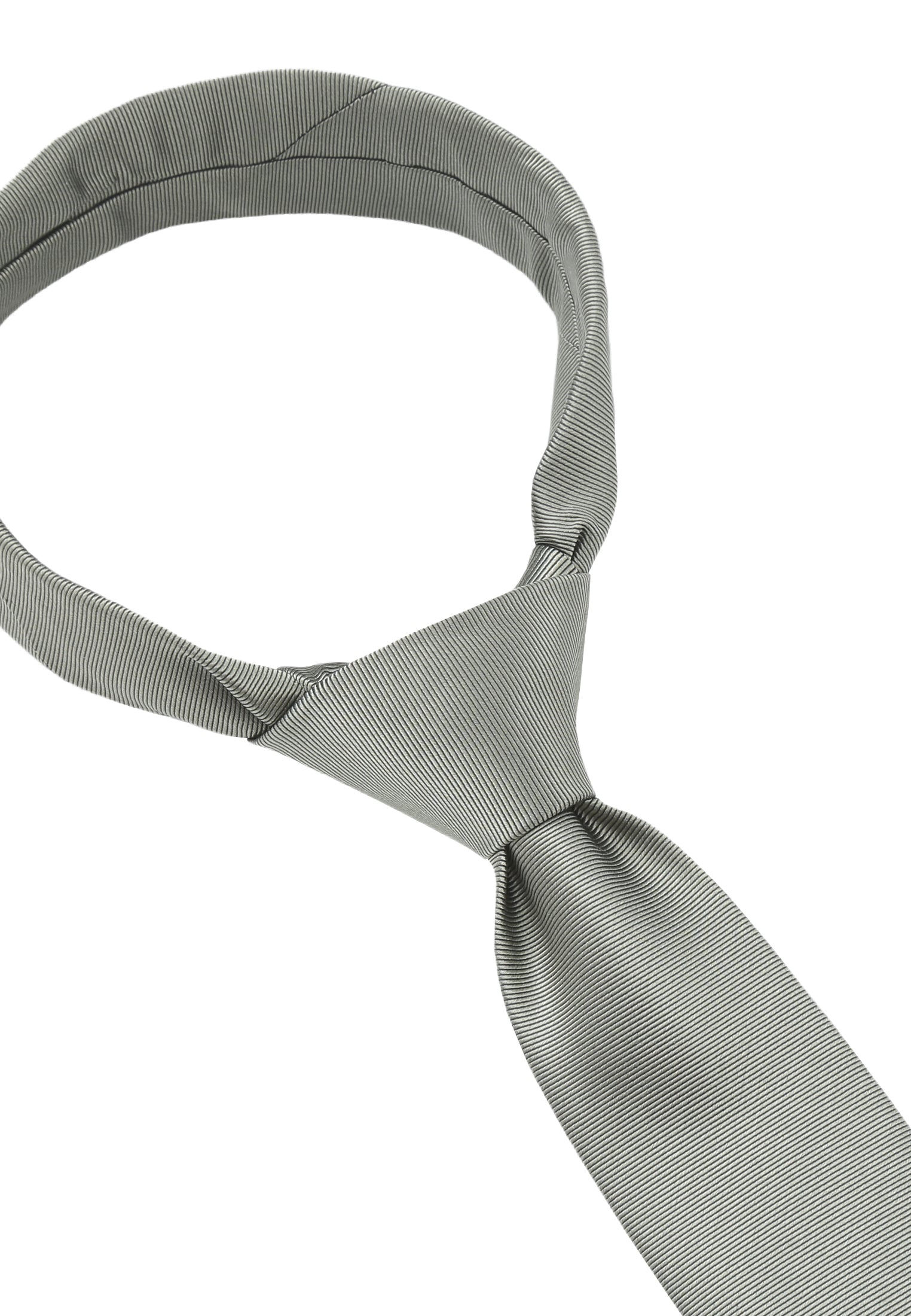 Seidenfalter Basic Uni Krawatte - 6 cm - gebundener Knoten nur zur Veranschaulichung (ist nicht vorgebunden, wie beispielsweise die Zip Krawatte) - Mint