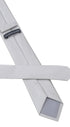 Seidenfalter Basic Uni Krawatte - 6 cm - Rückseite der Krawatte - Hellgrau