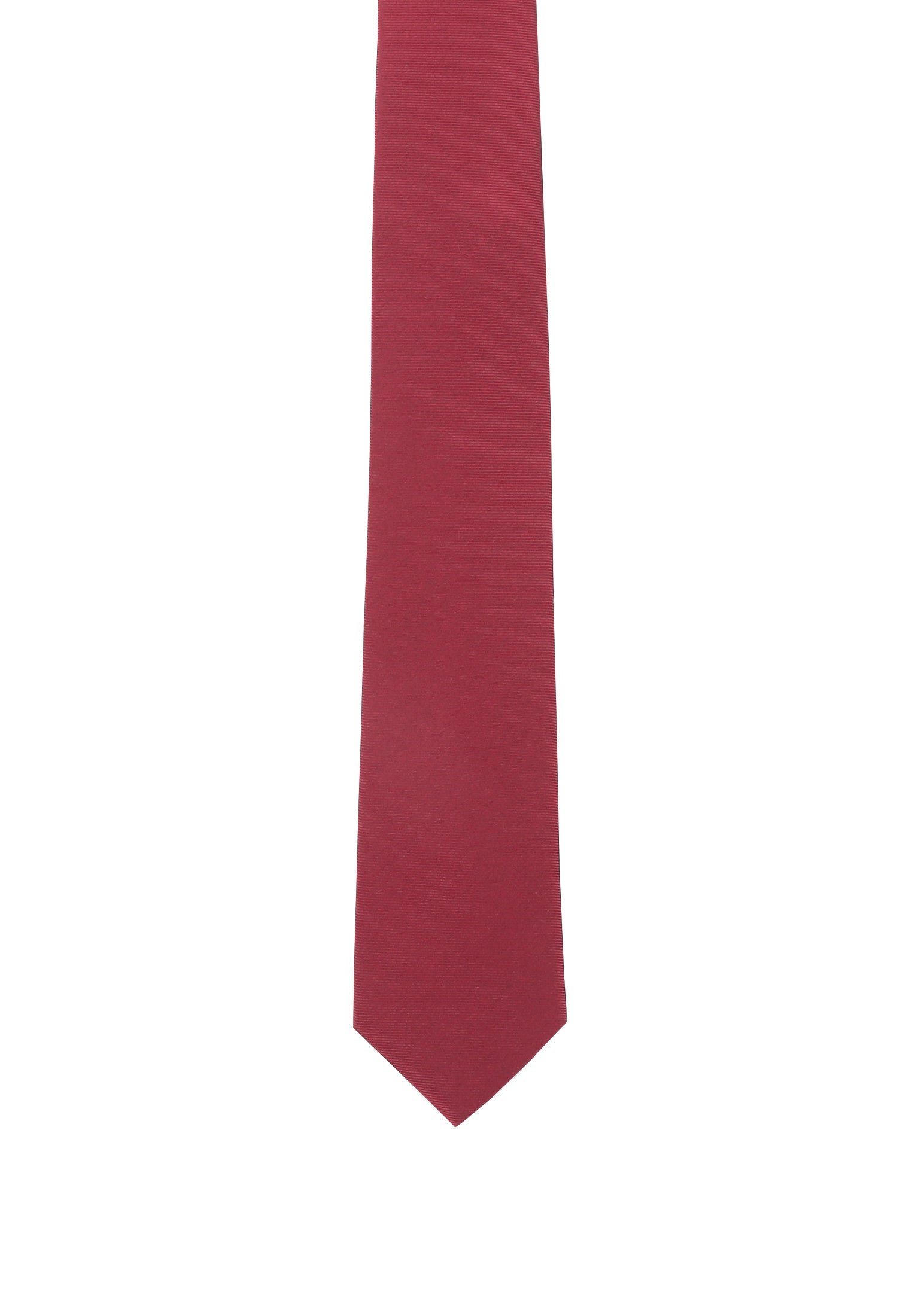 Seidenfalter Basic Uni Krawatte - 6 cm - Vorderseite der Krawatte - Bordeaux