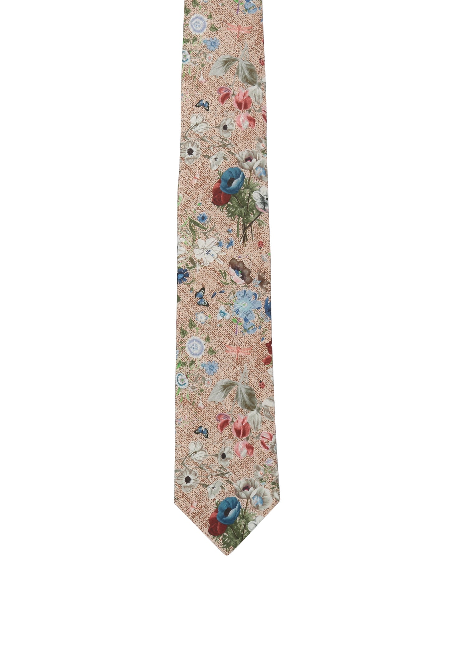 Tie with a floral print