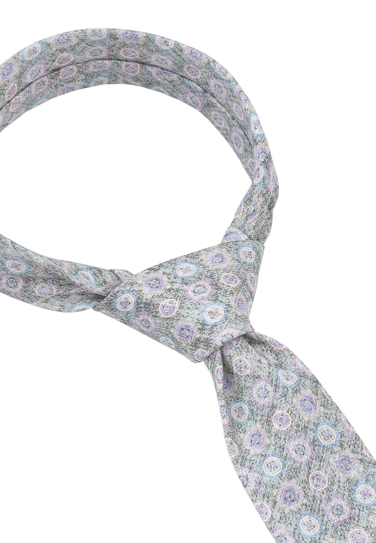 Tie with a floral print