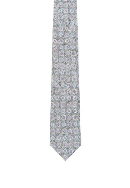 Tie with a floral print