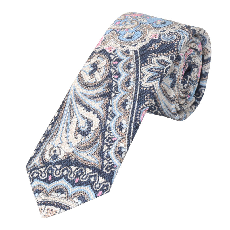 Prince Bowtie Krawatte Paisley - Design und Farbe der Krawatte - Dunkelblau