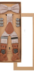 Prince Bowtie Hosenträger Set im sportiven Leinenlook - Box - Melba