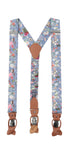 Prince Bowtie Hosenträger im Floral-Design - Blau