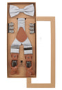 Prince Bowtie Hosenträger Set aus 100% Seide - Box - Grau