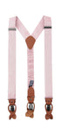 Prince Bowtie Hosenträger aus 100% Seide - Altrosa