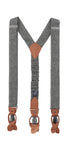 Prince Bowtie Hosenträger in Wolloptik - Grau