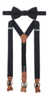 Prince Bowtie Hosenträger Set in Wolloptik - Marine