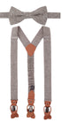 Prince Bowtie Hosenträger Set in Wolloptik - Beige