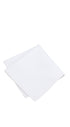 Seidenfalter Uni Einstecktuch - 100% Baumwolle - Einstecktuch gefaltet - Weiß