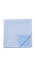 Seidenfalter Uni Einstecktuch - 100% Baumwolle - Vorder- und Rückseite des Einstecktuchs - Hellblau