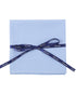 Seidenfalter Uni Einstecktuch - 100% Baumwolle - Schleife als Verpackung des Einstecktuchs - Hellblau