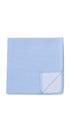 Seidenfalter Basic Picoté Einstecktuch - Vorder- und Rückseite des Einstecktuchs - Hellblau