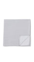 Seidenfalter Basic Picoté Einstecktuch - Vorder- und Rückseite des Einstecktuchs - Hellgrau