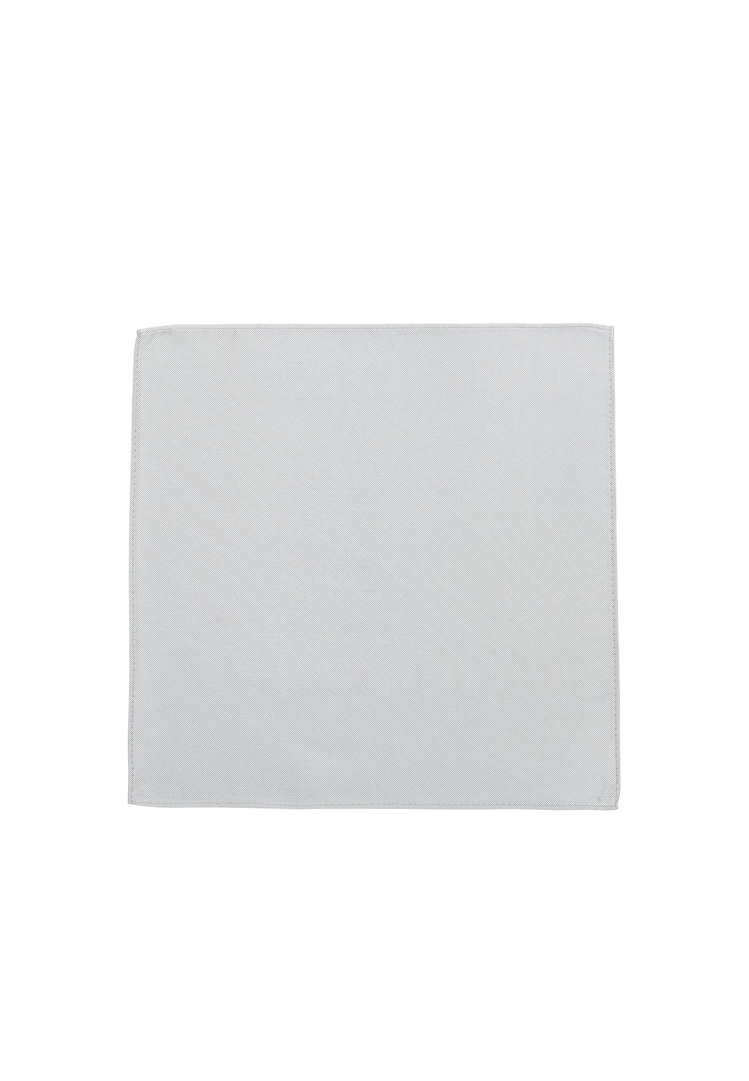 Seidenfalter Basic Uni Einstecktuch - Einstecktuch ausgelegt - Silber