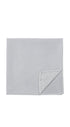 Seidenfalter Basic Uni Einstecktuch - Vorder- und Rückseite des Einstecktuchs - Silber