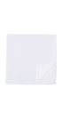 Seidenfalter Basic Uni Einstecktuch - Vorder- und Rückseite des Einstecktuchs - Weiß