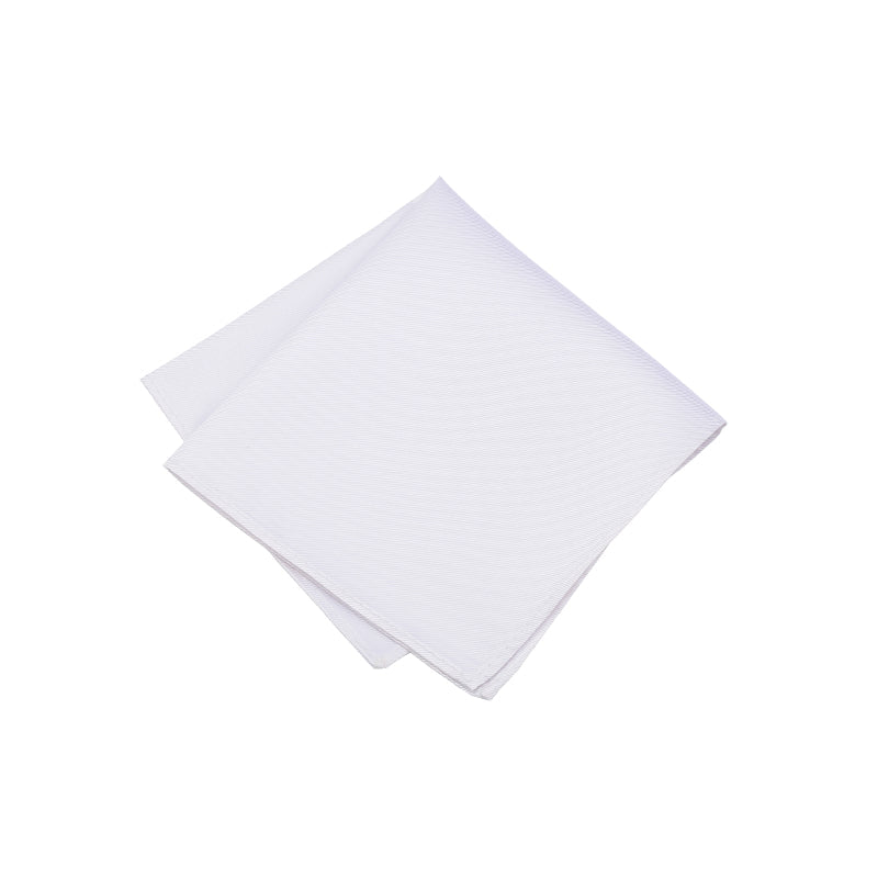 Seidenfalter Basic Uni Einstecktuch - Einstecktuch gefaltet - Weiß