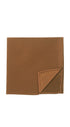 Seidenfalter Basic Uni Einstecktuch - Vorder- und Rückseite des Einstecktuchs - Cognac